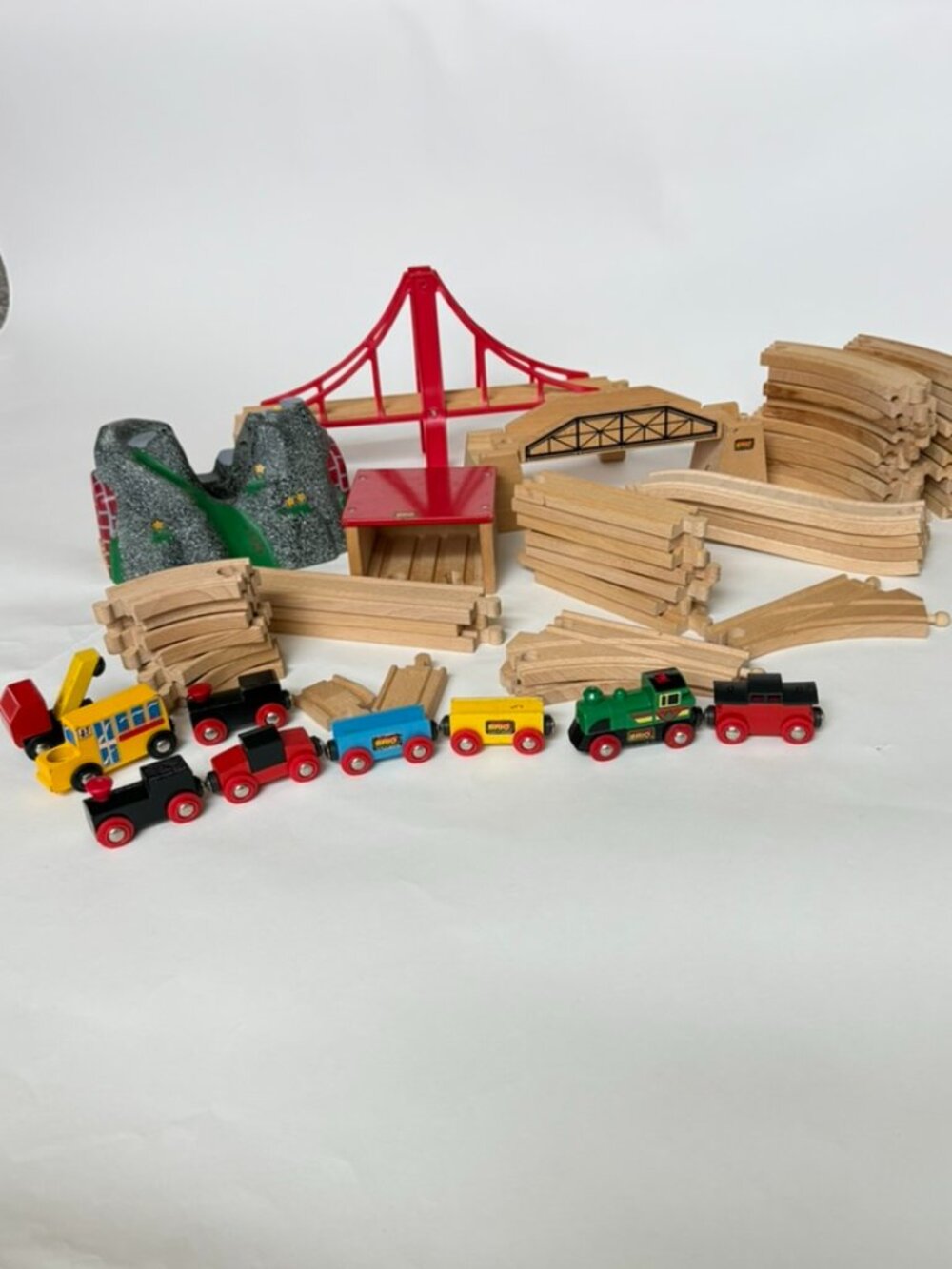 Brio Train Lot Adventure Tunnel Suspension Bridge Garage Drawbridge Track Wooden